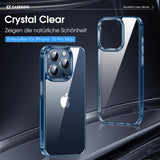 1 x RAW Customer Returns CASEKOO Crystal Clear for iPhone 15 Pro Max Case, Never Yellowing Indestructible Military Protection Shockproof Scratch-Resistant Protective Case Transparent Case Thin Mobile Phone Case iPhone 15 Pro Max - Blue - RRP €20.16