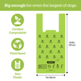 1 x RAW Customer Returns Pogi s Compostable Poop Bags - 120 Dog Poop Bags with Easy-Tie Handles - Leak-Proof, Plant-Based, ASTM D6400 Certified Compostable Waste Bags for Dogs - RRP €12.99