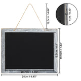 1 x RAW Customer Returns BELLE VOUS Set of 3 Wall Chalkboards Single-Sided Erasable Wooden Board for Hanging - Black Erasable Board for Messages and Notes for Weddings, Restaurants, Parties and Kitchen - RRP €23.44