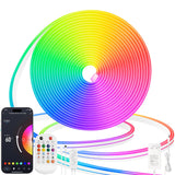 1 x RAW Customer Returns Lamomo Neon LED Strip 5m RGB, IP65 Waterproof Flexible Bluetooth Compatible, 12V Colour Changing Dimmable Light Strip for Outdoor with Remote Control, Silicone DIY Led Light Strip for Bedroom Decoration - RRP €37.2