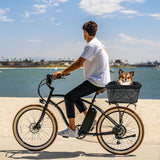 1 x RAW Customer Returns woofopt Rear Bicycle Basket, Rear Bicycle Basket with 2 Rainproof Covers and Luggage Net, Rear Bicycle Basket Made of Metal with Reflective Waterproof Cover Black  - RRP €36.29