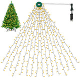 1 x RAW Customer Returns BELLALICHT Christmas tree light chain, 400 LEDs 2M height 16 garlands LED Christmas tree lighting with ring, 8 modes throw light chain for 90cm to 220cm tree - warm light - RRP €23.99