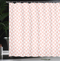 1 x RAW Customer Returns ABAKUHAUS Pale Pink Shower Curtain, Geometric Mosaic Grid, Durable Waterproof Material Digital Print, 175 x 200 cm, Blush White - RRP €24.99