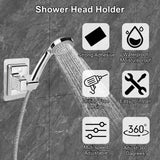 1 x RAW Customer Returns Hand shower holder 360 rotatable adjustable shower holder without drilling shower head holder universal shower holder for hand shower or shower head - RRP €9.06