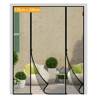 1 x RAW Customer Returns Yotache Magnetic Fly Screen Door, Yotache Insect Protection Double Door Fly Screen 170x240cm Ideal for Sliding Door Balcony Door No Drilling, Can Be Shortened, Black - RRP €40.33