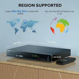 1 x RAW Customer Returns 1080P HD Blu-ray Player for TV, Compact Bluray Player DVD Player with HDMI Coaxial AV Port, Supports USB Input, Blu-ray Region B 2, 1-6 DVD Regions - RRP €98.5