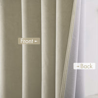 4 x Brand New MIULEE Curtains Short 100 Opaque Velvet Short Curtains for Bedroom Opaque Thermal Curtains with Eyelets Cold Protection Blackout Curtain Set of 2, HxW 175x140 cm Light Beige - RRP €137.08