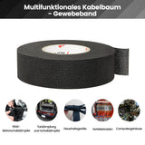 1 x RAW Customer Returns RED WOLF Insulation Tape Heat Resistant Automotive Fabric Tape Car Cable Adhesive Tape Electrical Cable Fabric Tape Self-Adhesive Multi-Purpose Felt Tape 15m x 25mm 5 Pieces - RRP €17.14