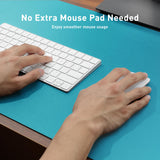 1 x RAW Customer Returns Aothia desk pad, mouse pad with leather and non-slip suede, multifunctional office mouse pad laptop writing pad, table protection pad for office home 91cmx43cm, turquoise blue  - RRP €15.99