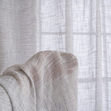 1 x RAW Customer Returns MIULEE Curtain Curtains Linen with Eyelets Voile Curtains Linen Look Curtains Living Room Modern Window Curtain Children s Room Kitchen Curtains Loop Curtain Set of 2 140 x 245 cm White Grey - RRP €36.99