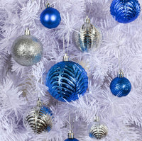 6 x Brand New Prextex Blue Christmas Baubles for Christmas Decorations - 36 Pieces Shatterproof Christmas Tree Ornaments with Hook - Christmas Tree Decorations Combo of 6 Styles in 3 Different Sizes  - RRP €94.8