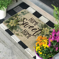 1 x RAW Customer Returns Artoid Fashion Flowers Eucalyptus Leaves Hello Spring Doormat, Home Decoration Kitchen Carpet Floor Mat for Indoor Outdoor Decor 40x60 cm - RRP €17.14