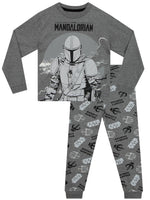 1 x RAW Customer Returns Star Wars Mandalorian Pajamas Mandalorian Boy s Pajamas Boy s Pajamas Gray 9-10 years - RRP €24.05