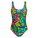 1 x RAW Customer Returns Dedoles one-piece swimsuit women s recycled polyamide swimwear many fun designs oriental sea mandala flamingo cherries, color toucan in the jungle, size. L - RRP €35.28