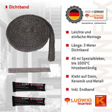 1 x RAW Customer Returns Fireproof sealing tape 3m including adhesive in various versions. Made in Germany. Professional quality from Kaminfix 30x3mm  - RRP €20.11