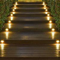 1 x RAW Customer Returns Solpex Solar Lights Outdoor, 16 Pack Stair Light Waterproof LED Lighting for Outdoor Stairs Steps Fence Yard Patio Gutter Pathway Decoration Warm White - RRP €31.99