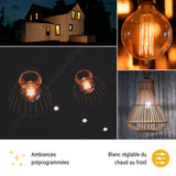 2 x RAW Customer Returns Konyks Connected bulb Antalya Style G80 E27 decorative bulb Amber - Adjustable white - Wi-Fi Bluetooth - 7W - RRP €37.92