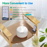 2 x RAW Customer Returns LONID 500ml Aroma Diffuser, Humidifier Essential Oil Diffuser for Yoga, Spa, Aromatherapy, Baby, Sleep Light, Auto Shut-Off, BPA Free Beech Wood  - RRP €41.96