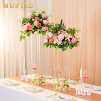 1 x RAW Customer Returns Nuptio Wedding Centerpieces Vase 10 Pieces 80cm Tall Acrylic Flower Vase Floor Column Support Floral Arrangement Geometric Rectangular Display Shelf for Wedding Party Decoration - RRP €249.98