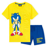 1 x RAW Customer Returns Sonic The Hedgehog Pajamas for Boys 4-12 Years Short Pajamas for Boys with Shorts and Short Sleeves Sonic Original Children s Clothing Gifts for Gamers Yellow Blue, 4-5 Years  - RRP €21.99