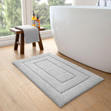 1 x RAW Customer Returns DEXI bath mat, non-slip, soft bathroom rug, water-absorbent, bath mat, machine washable, bath mat for shower, bathtub and toilet - light grey, 50 x 80 cm - RRP €26.15