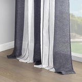 1 x RAW Customer Returns Topfinel Interior Curtains Living Room Bedroom Child s Room Voile Semi-transparent Stripes With Eyelets Decorative Stripes For Curtain Window Balcony Home 2 Panels 140x260cm Gray - RRP €22.99