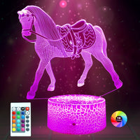 1 x RAW Customer Returns Horse gifts for girls, 3D horse night light for children s rooms, horse lamp 16 color changing with remote control and smart touch, horse birthday Christmas gifts for children 3 5 6 7 8 9 years - RRP €19.04