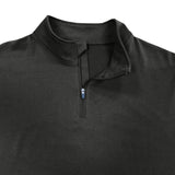 2 x Brand New Elainone Men s Polo Long Sleeve Shirts with 1 4 Zip Leisure Sports Cotton Elastic T-Shirt Regular Fit Tops, Black XL - RRP €30.24