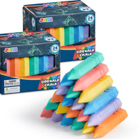 4 x RAW Customer Returns JOYIN 48 Pieces Conical Street Chalks in 6 Colors, Non-Toxic Washable Colorful Chalk Blackboard Chalk for Children to Paint Streets Sidewalks Outdoor Games - RRP €67.96