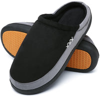 1 x RAW Customer Returns Mishansha Home Slippers Men Warm Winter Plush Slippers Comfortable Non-slip Winter Cotton Shoes Black, Gr.43 EU - RRP €19.67