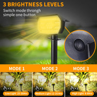 1 x RAW Customer Returns ZEEQII solar spotlights for outdoors, 6 pieces 3000K warm white solar spotlights for outdoors, IP65 waterproof 46 LED solar lamps for outdoors in the garden, light sensor solar lights for paths and entrances - RRP €49.99