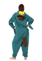 1 x RAW Customer Returns LorranTree Platypus Costume Onesie Perry Platypus Animal Costume Women Men Pajamas Christmas Carnival One-Piece YZS-Green-M - RRP €30.99