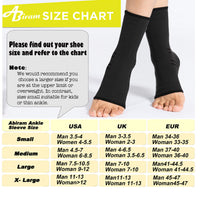 1 x RAW Customer Returns ABIRAM ankle bandage pair , adjustable bandage foot gels, for women men, compression socks foot bandage for plantar fasciitis, arthritis, ACL, joint pain, ankle support, sports, black - RRP €13.98