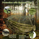 1 x RAW Customer Returns FOGARI outdoor hammock with mosquito net travel camping 260 x 140CM ultra-light travel camping hammock mosquito net hammock for 2 people 300 kg load capacity, camouflage - RRP €25.78