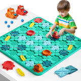 1 x RAW Customer Returns burgkidz children s toy board games - logical road builder large board 56 x 56cm labyrinth puzzle games for multiplayer family, gifts for boys and girls aged 4  - RRP €31.99