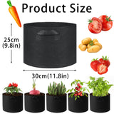 1 x RAW Customer Returns NMM Potato Planting Bag, 6 Pack 5 Gallon 18.9 L Nonwoven Fabric Tomato Planting Bags With 2 Sturdy Handles For Potatoes, Tomatoes, Flowers, Plants, Vegetables, Fruits Black  - RRP €20.99