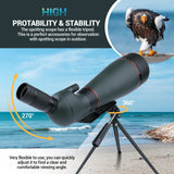 1 x RAW Customer Returns NOCOEX Long View 25-75x100mm Waterproof HD with Tripod Carrying Case FMC Lens for Bird Watching Hunting Outdoor Tourism Green - RRP €229.99