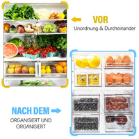 1 x RAW Customer Returns Refrigerator Organizer Set 9 Pack 3 Sizes Refrigerator Organizer, Kitchen Organizer for Pantry, Freezer, Cabinet, Drawer, Office - RRP €32.99