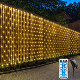 1 x RAW Customer Returns CORST Solar Light Net 3.6 x 1.5 m Mesh Fairy Lights Outdoor Indoor Solar Garden Fairy Lights Bushes Tree Light Net Waterproof with Remote Control Timer Warm White  - RRP €26.18