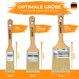 1 x RAW Customer Returns CRAFTUS professional glaze brush set 3 pieces - brush set - 100 made in Germany - universal painting brush set for optimal painting results inside and outside - flat brush - paint brush - RRP €12.9