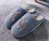 2 x Brand New Vunavueya women s winter plush slippers men s flat slippers warm lined mules soft comfortable cotton slippers shoes blue -C 40 41 EU 42-43CN - RRP €49.9