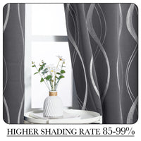 1 x RAW Customer Returns PONY DANCE blackout curtains, gray, heat-insulating curtains with eyelets, set of 2, H 245 x W 140 cm, living room curtains with silver foil print, thermal curtain - RRP €33.95