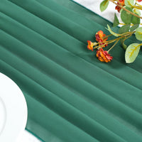 3 x Brand New Chiffon Table Runner Dark Green  - RRP €27.18