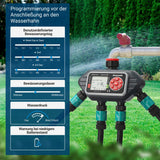 1 x RAW Customer Returns DEWENWILS irrigation computer 4 outputs, 4 irrigation programs for each zone, garden irrigation clock, automatic irrigation timer with rain delayed manual automatic mode - RRP €73.91