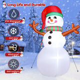 1 x RAW Customer Returns 210CM Inflatable Snowman with LED Light, Giant Christmas Snowman IP44 Waterproof, Indoor Outdoor Christmas Decoration for Christmas Parties, Garden, Courtyard, Living Room, Balcony, Lawn - RRP €45.76