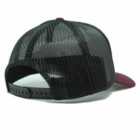 1 x RAW Customer Returns DRESSED IN MUSIC PLAY WITH ME Classic Padded Trucker Cap - Men s Women s Caps - One Size - Snapback Fit Burgundy Black  - RRP €29.95