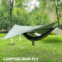 1 x RAW Customer Returns Fay Bless Tarp, Tent Tarp for Hammock, 3x3m Waterproof Tarp with 6 Ground Pegs 6 Ropes, Rain Cover Sun Protection Hammock Tent Groundsheet for Ourdoor Camping Beige, 3 3 m  - RRP €27.99