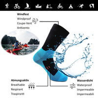 1 x RAW Customer Returns Kadem Unisex Women Men Adults Children Waterproof Breathable Outdoor Lifestyle Socks Running Cycling Hiking Water Sports Winter Sports Outdoor Sports turquoise L 43-46 - RRP €27.5