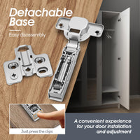 1 x RAW Customer Returns AOLISHENG Kitchen Cabinet Door Hinges Soft Close Corner Stop Cabinet Hinges with Automatic Closing, 5 Pairs 10 Pieces  - RRP €32.89