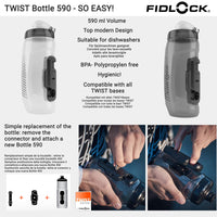 1 x RAW Customer Returns Fidlock Bottle 590 and Bike Base Magnetic Bicycle Bottle Holder Bicycle Drinking Bottle Bicycle with Holder Drink Holder Bicycle Drink Holder Drinking Bottle Holder Bicycle Drinking Bottle Holder - RRP €30.2